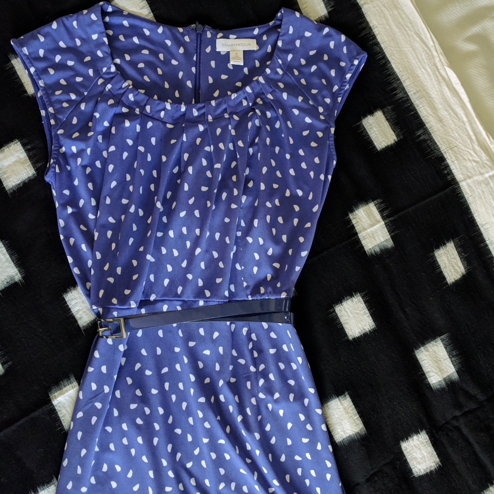 Charter Club Purple Belted Dress